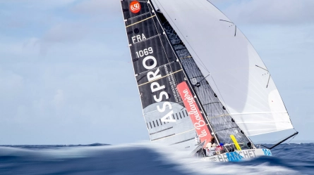 Arrivée Etape 2 - Saint-François (GUADELOUPE - FR) - Julien Letissier (FRA) 4e de l’étape 2 et 3e au général catégorie PROTO de La Boulangère Mini Transat 2023